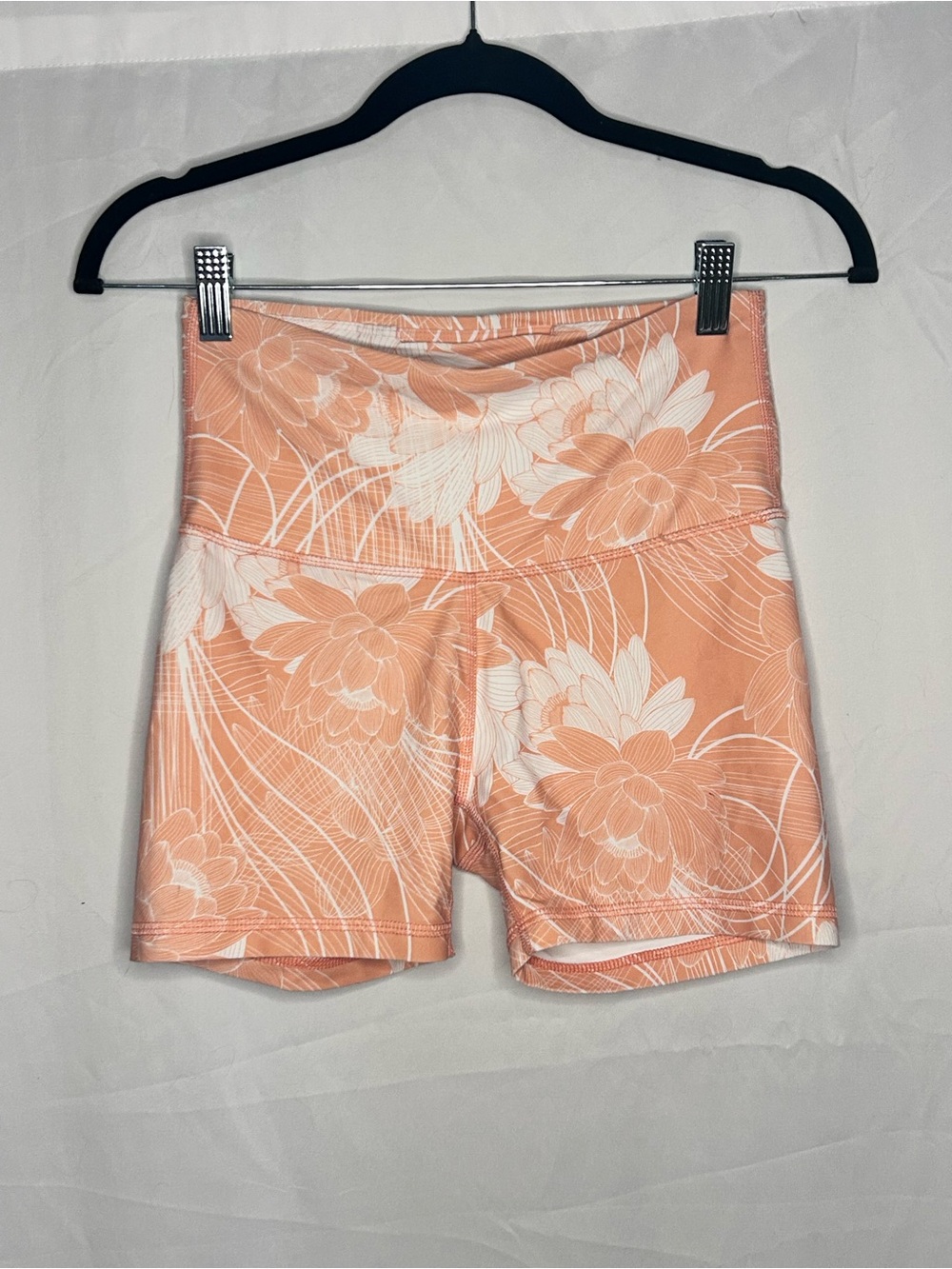 JoyLab Peach Floral High-Rise Bike Shorts